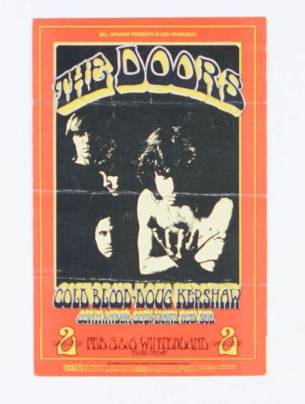 1970 BG-219 The Doors Winterland Postcard Extra Fine 61