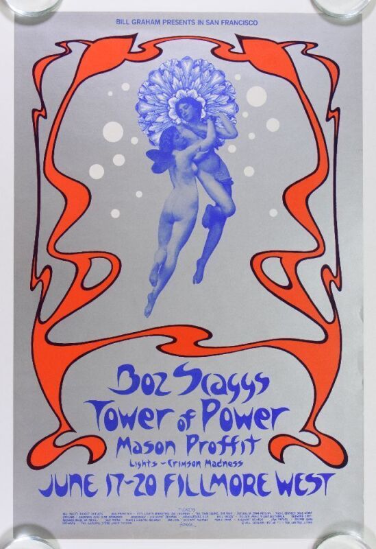 1971 BG-285 Boz Scaggs Fillmore West Poster Excellent 79