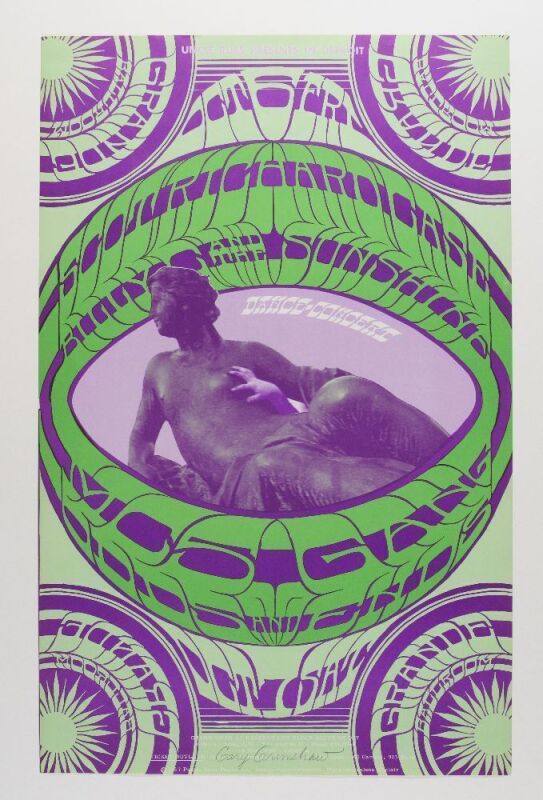 1967 G/G-671006 Scott Richard Case MC5 Grande Ballroom OP-1 Signed Grimshaw Poster Near Mint 87