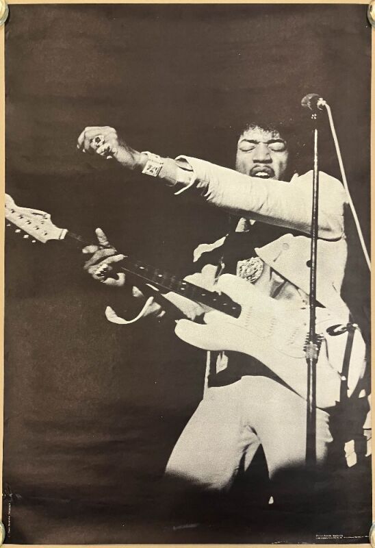 1967 Jimi Hendrix Rheingold Festival Linda Eastman Large Headshop Poster Near Mint 89