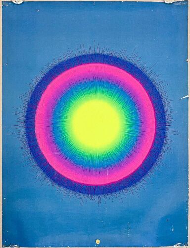 1969 V.H. McCully Psychedelic Synthetic Trips San Diego Large Screenprint Headshop Poster Extra Fine 63