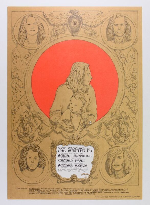 1967 FD-72 Big Brother & the Holding Company Avalon Ballroom Poster Near Mint 87