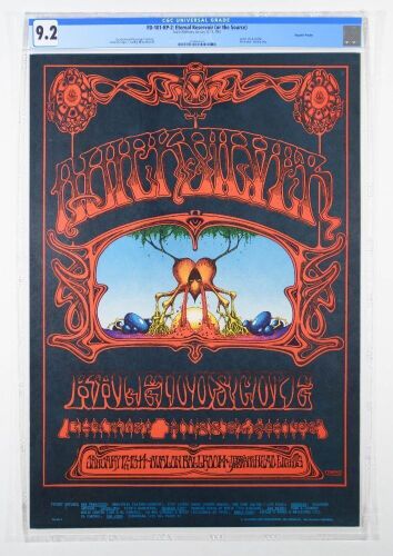 1968 FD-101 Quicksilver Messenger Service Avalon Ballroom RP2 Poster CGC 9.2