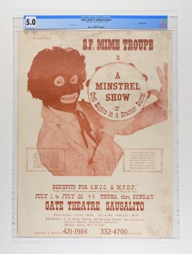 1965 AOR-2.32 The San Francisco Mime Troupe The Gate Theatre Sausalito Poster CGC 5.0