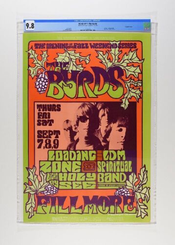 1967 BG-82 The Byrds Fillmore Auditorium Poster CGC 9.8