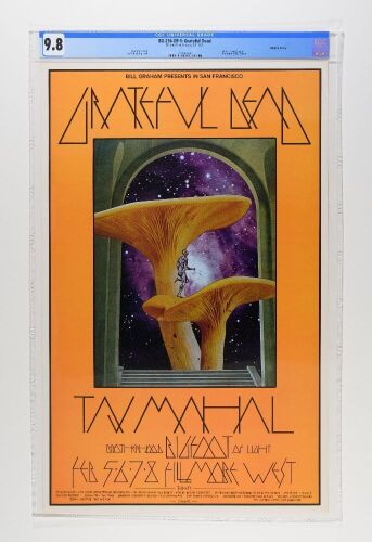 1970 BG-216 Grateful Dead Taj Mahal Fillmore West Poster CGC 9.8