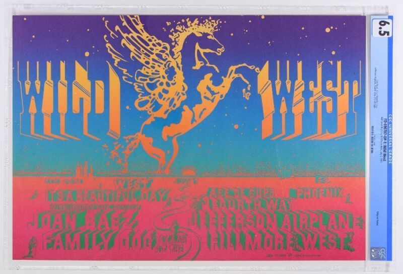 1969 FD-690707 Joan Baez 660 Great Highway & Fillmore West Poster CGC 6.5
