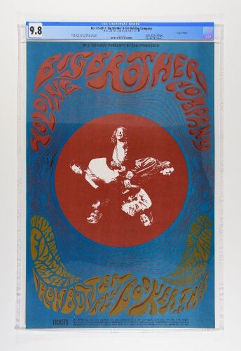 1968 BG-115 Big Brother Janis Joplin Fillmore Auditorium & Winterland Poster CGC 9.8