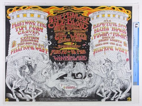 1971 BG-270 Fleetwood Mac Steppenwolf Fillmore West Poster CGC 9.6