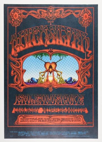 1968 FD-101 Quicksilver Messenger Service Avalon Ballroom RP2 Poster Near Mint 81