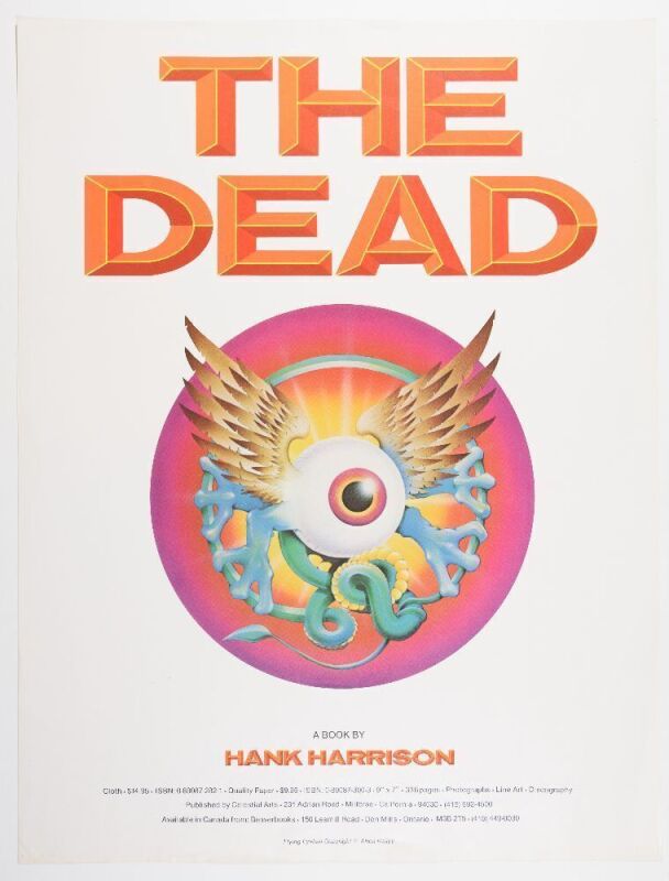 1980 Hank Harrison The Dead Book Promo Poster Excellent 79