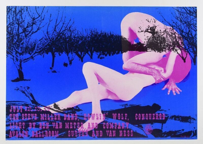 1968 FD-127 Steve Miller Band Howlin' Wolf Avalon Ballroom Poster Excellent 79