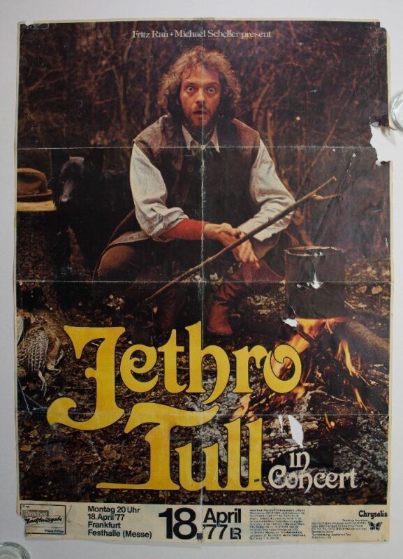 1977 Jethro Tull Festhalle Frankfurt Germany Poster Laminated Not Graded