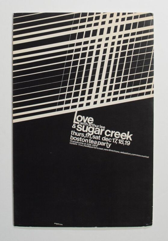1970 Love with Arthur Lee Sugar Creek The Boston Tea Party Poster Excellent 79 Mounted