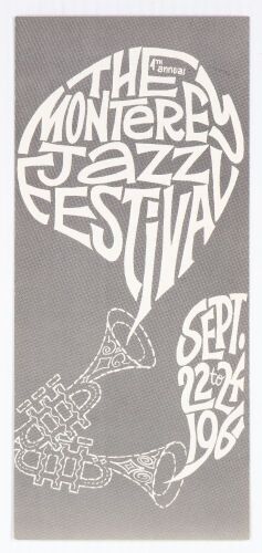 1961 John Coltrane Duke Ellington Dizzy Gillespie Odetta Monterey Jazz Festival Program Near Mint 89