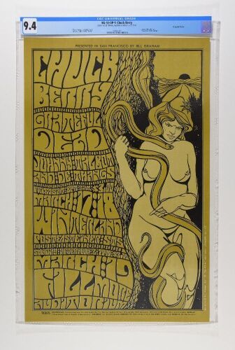 1967 BG-55 Grateful Dead Chuck Berry Fillmore Auditorium Poster CGC 9.4