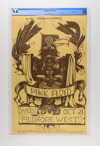 1970 BG-230A Pink Floyd Fillmore West Poster CGC 9.8