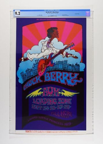 1969 BG-193 Chuck Berry Loading Zone Fillmore West Poster CGC 9.2