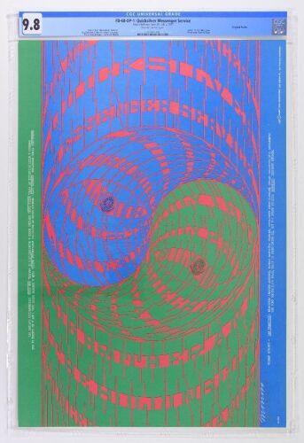 1967 FD-68 Big Brother Janis Joplin Avalon Ballroom Signed Moscoso Poster CGC 9.8