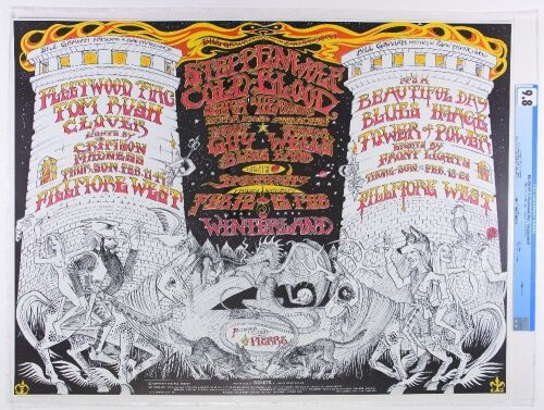 1971 BG-270 Fleetwood Mac Steppenwolf Winterland & Fillmore West Poster CGC 9.8