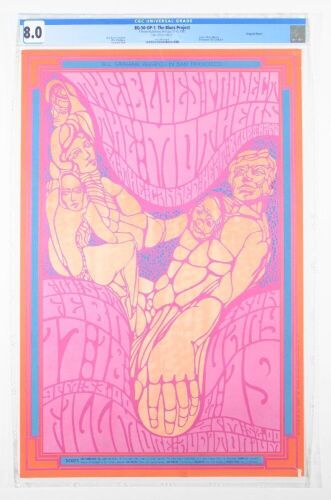 1967 BG-50 Zappa The Mothers Canned Heat Fillmore Auditorium Poster CGC 8.0