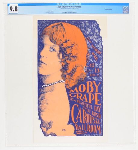 1968 AOR-2.161 Moby Grape Carousel Ballroom Poster CGC 9.8