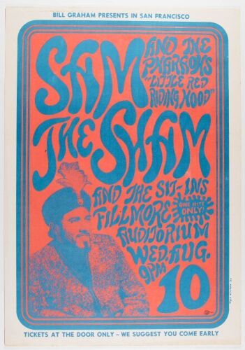 1966 BG-22 Sam The Sham Fillmore Auditorium Poster Excellent 77