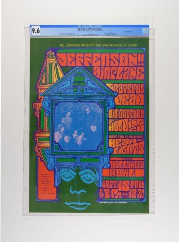 1967 BG-81 Grateful Dead Jefferson Airplane Big Brother Janis Joplin Hollywood Bowl Poster CGC 9.6