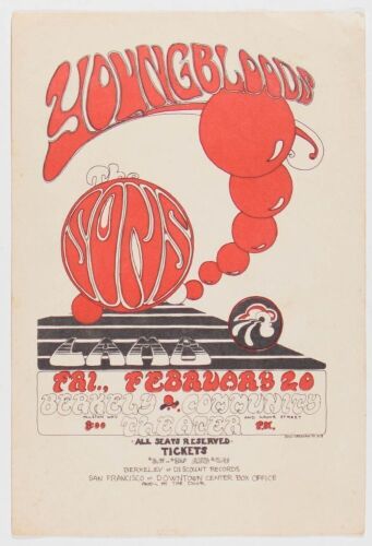 1970 Youngbloods Berkeley Community Theater Handbill Extra Fine 65