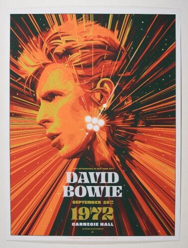 2022 David Bowie Carnegie Hall Commemorative Print Poster Mint 91