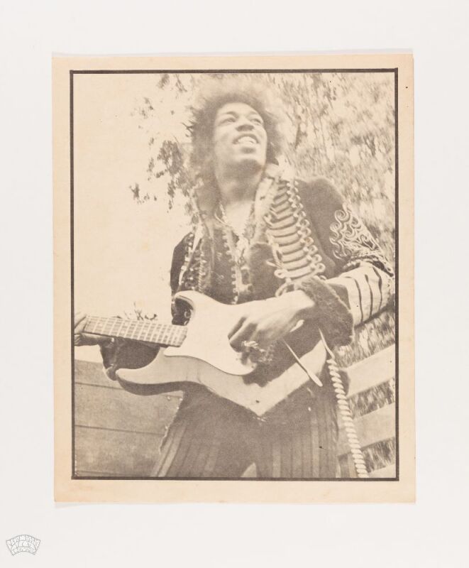 1967 Jim Marshall Jimi Hendrix Golden Gate Park Photograph Excellent 79