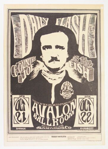 1966 FD-31 Daily Flash Country Joe Avalon Ballroom Poster Extra Fine 67