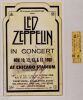 1980 Led Zeppelin Chicago Stadium Poster and Concert Ticket Mint 95