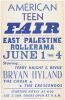 1967 Terry Knight Revue Bryan Hyland The Choir East Palestine Rollerama Poster Extra Fine 67