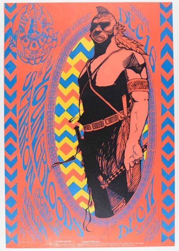 1966 FD-39 The Youngbloods Sparrow Avalon Ballroom Signed Mouse and Kelley Poster Near Mint 83