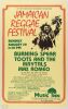 1978 Burning Spear Toots & The Maytals Jamaican Reggae Festival Lenox Poster Excellent 79