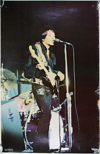 1973 Jimi Hendrix LA Forum Headshop Poster Excellent 79