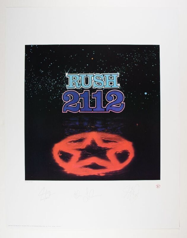 1996 Rush 2112 Commemorative LE Print Poster Near Mint 85