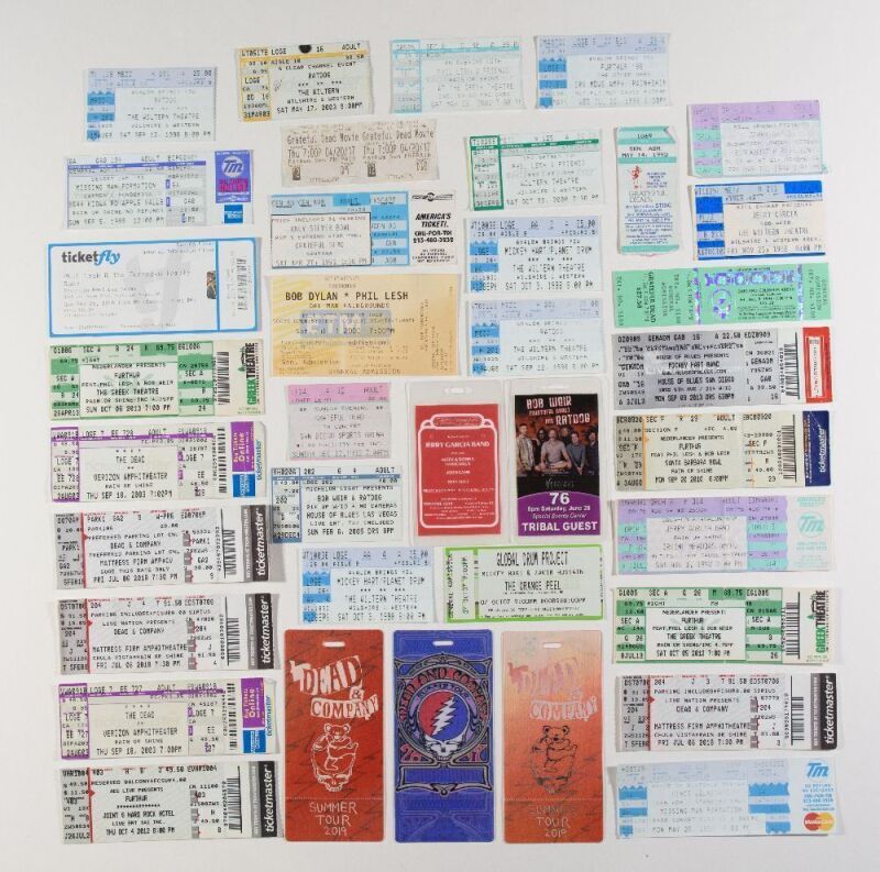 Dealers Lot of 37 Various Grateful Dead Ratdog Mickey Hart Furthur Dead & Co Tickets Passes Ticket Stubs