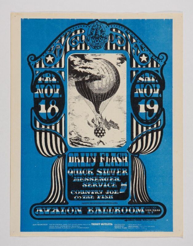 1966 FD-35 Daily Flash Quicksilver Country Joe Avalon Ballroom Handbill Excellent 79