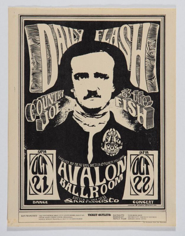 1966 FD-31 Daily Flash Country Joe Avalon Ballroom Handbill Near Mint 85