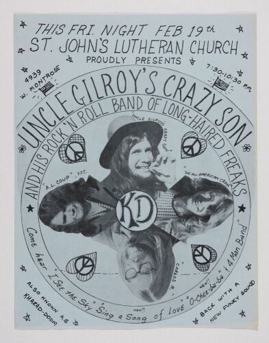 1971 Uncle Gilroy's Crazy Son Saint John's Lutheran Church Chicago Flyer Excellent 73