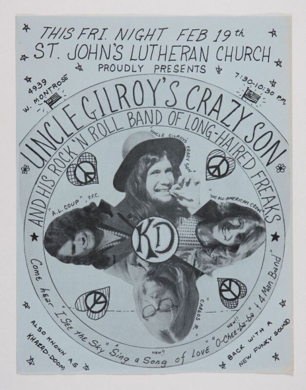 1971 Uncle Gilroy's Crazy Son Saint John's Lutheran Church Chicago Flyer Excellent 73