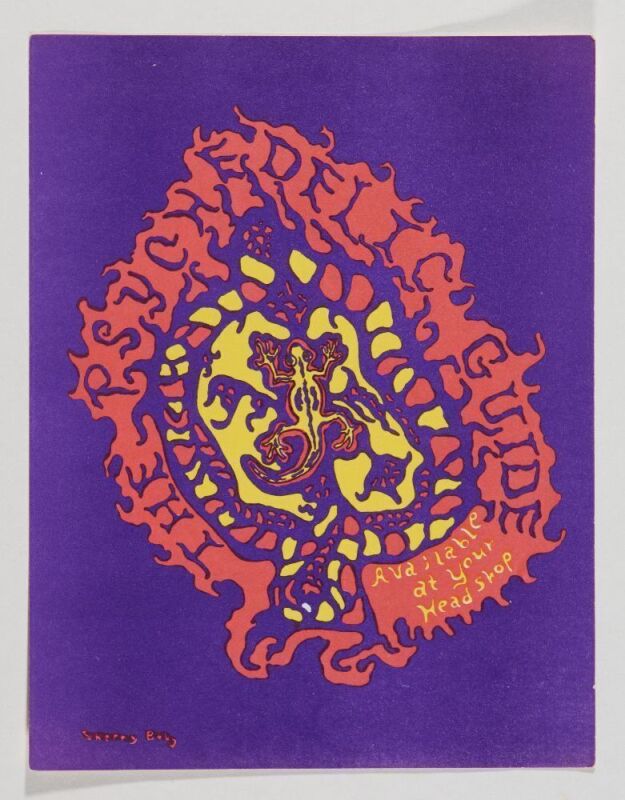 1966 The Psychedelic Guide Available at your Headshop San Francisco Handbill Near Mint 87