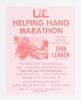 1975 John Lennon Helping Hand Marathon Philadelphia Flyer Near Mint 89