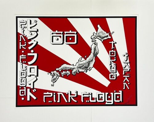 1988 Alton Kelley Pink Floyd Tokyo Japan Large Screenprint Signed Kelley Poster Mint 91