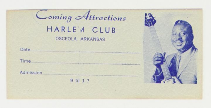 1960s Albert King The Harlem Club Osceola Arkansas Vintage Blank Unused Ticket