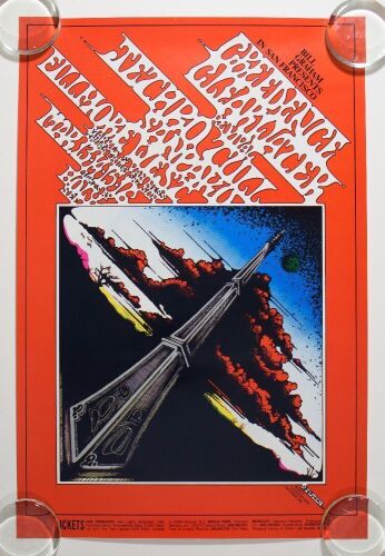 1969 BG-164 Creedence Clearwater Revival Jethro Tull Fillmore West Poster Excellent 77