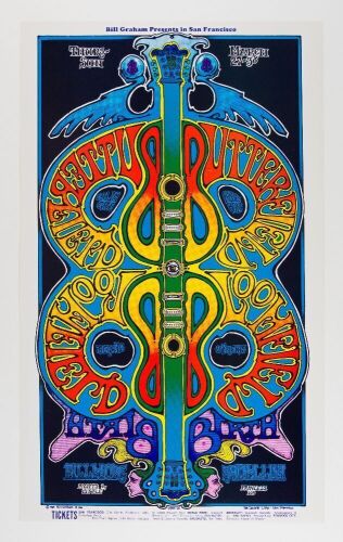 1969 BG-166 Butterfield Blues Band Fillmore West Poster Mint 95