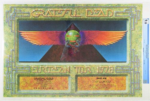 1978 AOR-4.239B Grateful Dead European Tour Rainbow Theater London & Egypt Poster CGC 9.6